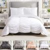 Modern Heirloom Collection Emily Texture Comforter Set Full Queen White 0 100x100