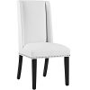 Modway MO Baron Modern Tall Back Wood Faux Leather Upholstered Dining Chair White 0 100x100