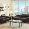Poundex Sofa And Loveseat Set With Head Rest Espresso Bonded Leather 0 100x100