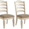 Signature Design By Ashley Realyn Dining Room Chair Ladder Back Chipped White 0 100x100