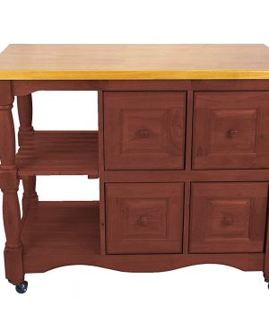 Sunset Trading Oak Selections Kitchen Cart