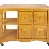 Sunset Trading Oak Selections Kitchen Cart Four Drawers Light 0 100x100