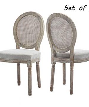 ZHENGHAO French Country Round Cane Back Dining Chairs Set Of 2 Farmhouse Retro Kitchen Chairs Distressed Wood Chairs For Dining RoomLiving RoomBedroom Cream 0 300x360