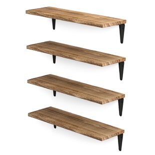 4+Piece+Solid+Wood+Floating+Shelf+(Set+of+4)