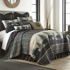 Donna Sharp Twin Bedding Set 2 Piece Bear Walk Plaid Lodge Quilt Set With Twin Quilt And One Standard Pillow Sham Machine Washable 0 100x100