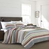 Eddie Bauer Salmon Ladder Collection 100 Cotton Reversible Light Weight Quilt Bedspread With Matching Sham 2 Piece Bedding Set Pre Washed For Extra Comfort Twin Natural 0 100x100
