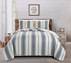 Great Bay Home Bedding Set, 3 Piece Reversible Lightweight Quilt ...