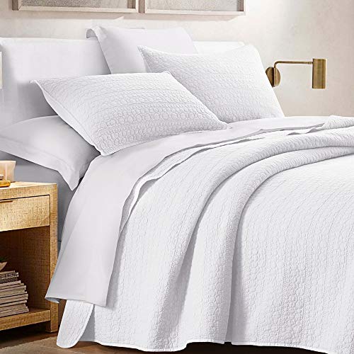 3 Piece Lightweight Bedspread Quilt Set Polyester Quilts Prewashed Queen King 