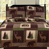 HowPlumb Twin Quilt 2 Piece Set Rustic Cabin Lodge Deer And Bear Coverlet Bedspread 0 100x100