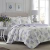 Laura Ashley Home Keighley Collection Luxury Premium Ultra Soft Quilt Coverlet Comfortable 2 Piece Bedding Set All Season Stylish Bedspread Twin Lilac 0 100x100