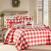 Levtex Home Road Trip Quilt Set FullQueen Quilt Two Standard Pillow Shams Festive Farmhouse Buffalo Check Red And White Quilt Size 88x92in And Pillow Sham Size 26x20in Reversible 0 100x100