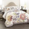 Lush Decor Coral And Navy Aster Comforter Set Flower Pattern Reversible 5 Piece Bedding King 0 100x100