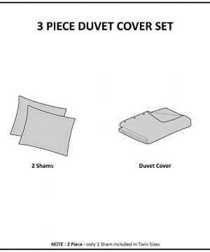 Madison Park Viola 3 Piece Tufted Cotton Chenille Duvet Cover Set FullQueen90x90 Damask White 0 3 300x360