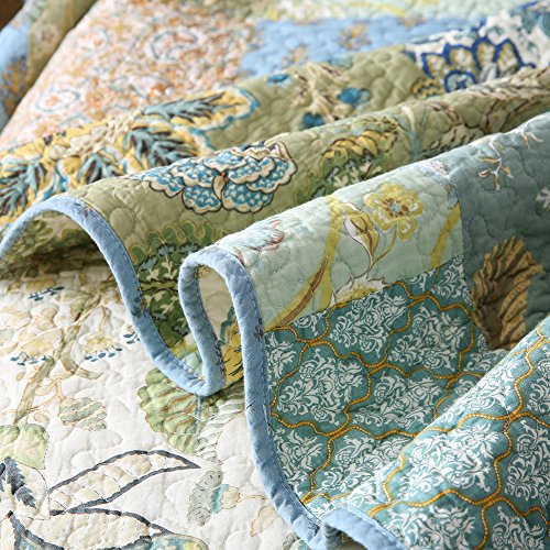 newlake-bedspread-quilt-set-with-real-stitched-embroidery-bohemian-floral-pattern-king-size