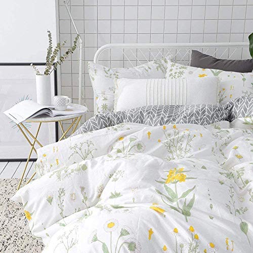 Vclife Cotton Duvet Cover Queen White, Grey And White Duvet Cover Queen