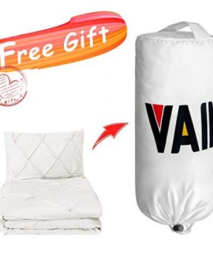 Vailge 3 Piece Pinch Pleated Duvet Cover With Zipper Closure 100 120gsm Microfiber Pintuck Duvet Cover Luxurious Hypoallergenic Pintuck Decorative WhiteTwin 0 1 300x360