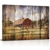 16x24in Canvas Wall Art Farmhouse Chalet Barn Wood HD Picture Oil Painting Vintage Artwork Decoration With Wood Frame Ready To Hang For Living RoomDining RoomBedroom 0 100x100