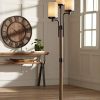 Astoria Rustic Farmhouse Floor Lamp 3 Light Tree Bronze Faux Wood Faux Tea Alabaster Glass For Living Room Reading Bedroom Office Uplight Franklin Iron Works 0 100x100