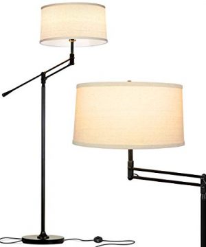Brightech Ava Industrial Floor Lamp Standing Lamp For Bedroom That Matches Your Farmhouse Rustic Style Height AdjustableTall Pole Lamp For Living Room Lighting Elegant Light For Office 0 300x360