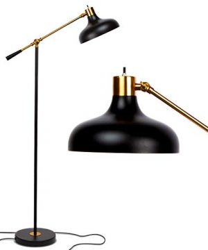 Brightech Wyatt Industrial Floor Lamp For Living Rooms Bedrooms Rustic Farmhouse Reading Lamp Standing Adjustable Arm Indoor Pole Lamp For Crafts Tasks 0 300x360
