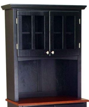Buffet Of Buffet Black With Cherry Wood Top With Hutch By Home Styles 0 1 300x360