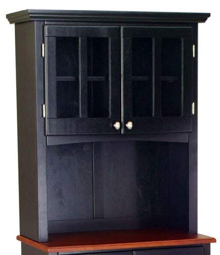 Buffet Of Buffet Black With Cherry Wood Top With Hutch By Home Styles 0 1