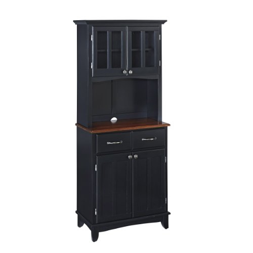 Buffet Of Buffet Black With Cherry Wood Top With Hutch By Home Styles 0