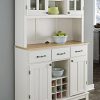 Home Styles Buffet Of Buffets White Server With Natural Wood Top And Hutch 0 100x100