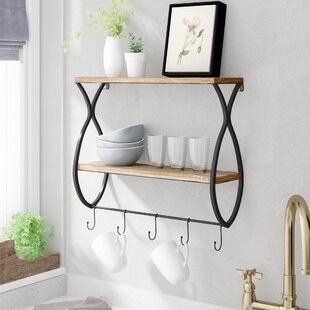 Lulie+Wood+and+Metal+Floating+Wall+Shelf