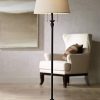 Spenser Traditional Floor Lamp Oiled Bronze Linen Fabric Drum Shade For Living Room Reading Bedroom Office 360 Lighting 0 100x100