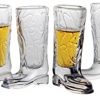 Circleware Kickback Whiskey Shot Glasses Funny Cowboy Boots Set Of 6 Heavy Base Entertainment Beverage Drinking Glassware For Liquor And Bar Barrel Dining Decor 15 Oz Clear 0 100x100