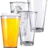 Clear Glass Beer Cups 4 Pack All Purpose Drinking Tumblers 16 Oz Elegant Design For Home And Kitchen Lead And BPA Free Great For Restaurants Bars Parties By Kitchen Lux 0 100x100