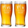 Custom Etched Mr Mrs Beer Glasses Set Of 2 Pub 50th Wedding Anniversary Dad Mom Bride Groom Soon To Be Newly Engaged Rustic Couples 0 100x100