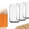 Ecodesign Drinkware Libbey Beer Glass Can Shaped 16 Oz Pint Beer Glasses 4 PACK Wcoasters 0 100x100