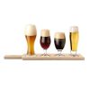 Final Touch Beer Tasting Paddle Set 4 Glasses Wood Paddle Tasting Guide GBT104 0 100x100