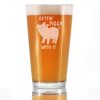 Gettin Piggy With It Funny Pig Pint Glass Gifts For Beer Drinking Men Women Fun Unique Pig Decor 0 100x100