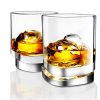 JoyJolt Aqua Vitae Premium Whiskey Glass Set Of 2 Square Whiskey Glasses With Off Set Base Old Fashioned Rocks Glasses For Scotch And Bourbon Whiskey Tumbler Gifts For Men 0 100x100