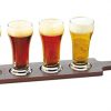 Libbey Craft Brews Beer Flight Glass Set With Wood Carrier 4 Glasses 0 100x100