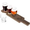 MyGift 5 Piece Variety Craft Beer Tasting Flight Set With 4 Glasses Wood Paddle Serving Tray Each Glass Holds 5 Oz 0 100x100