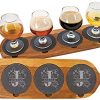 Personalized Acacia Wood Slate Beer Flight Paddle For Beer Or Wine Tasting For Brewery Bar Home Winery Or Distillery 0 100x100