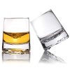 Zfitei Ripple Whiskey Glasses Set Of 2Hand Blown Crystal Glasses8oz Thick Weighted Bottom Rocks GlassPerfect For Old Fashioned CocktailBourbonScotch 0 100x100