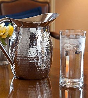Artisan 2 Quart Stainless Steel Serving Pitcher With Hammered Texture 0 1 300x333