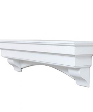 Ashley Hearth ASHTRMK W 60 In X 10 In Traditional Hearth Mantel In Smooth White Finish 0 300x360