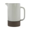 Classic Vintage Style Ceramic Pitcher 6 White Black Two Tone Tabletop Rustic 0 100x100