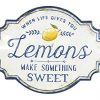 Creative Co Op Life Gives You Lemons Make Something Sweet Metal Wall Decor White 0 100x100