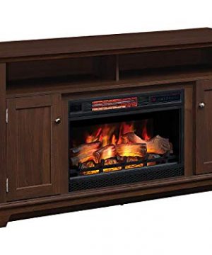 Eldersburg Infrared Electric Fireplace TV Stand In Woodland Cherry 26MM6297 PC42 0 300x360