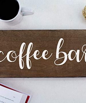 Elegant Signs Coffee Bar Sign Coffee Station Decor Farmhouse Kitchen Plaque 55x12 Rustic Wood Wall Art Office Decoration Or Counter Accent 0 4 300x360