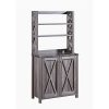 Furniture Of America Schuetz Farmhouse Wood Rectangle Kitchen Cabinet In Gray 0 100x100