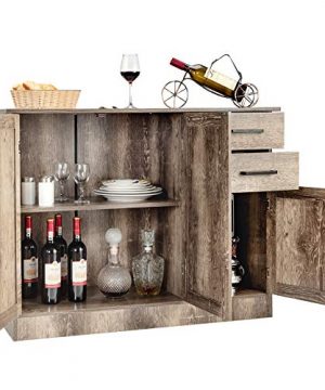 cabinet giantex cupboard tableware