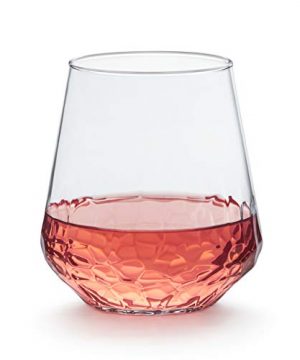 Libbey Purpose Stemless Wine Glasses Set Of 8 Hammered Base 1775 Oz 0 300x360